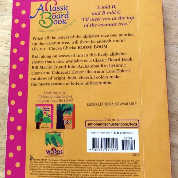 Chicka Chicka Boom Boom A Classic Board Book - Picture 5 of 5